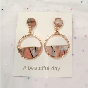 Gold and Acrylic Earrings